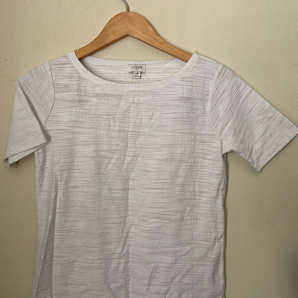 Textured White Tee